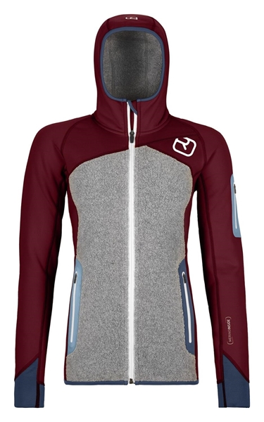 ORTOVOX Fleece Plus Hoody (W) Dark Blood Hemsedal Sport