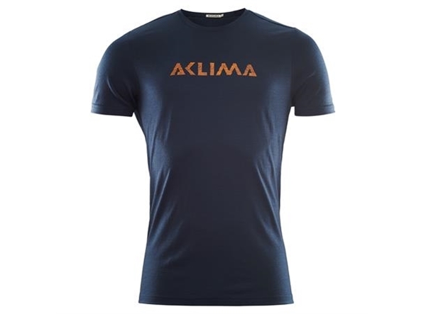 Bilde av ACLIMA  Lightwool T-Shirt Logo(M) Navy Blazer