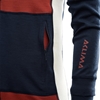 Bilde av ACLIMA Mens Warmwool Hood Sweater w/Zip Navy Blazer/Red Ochre/Nature