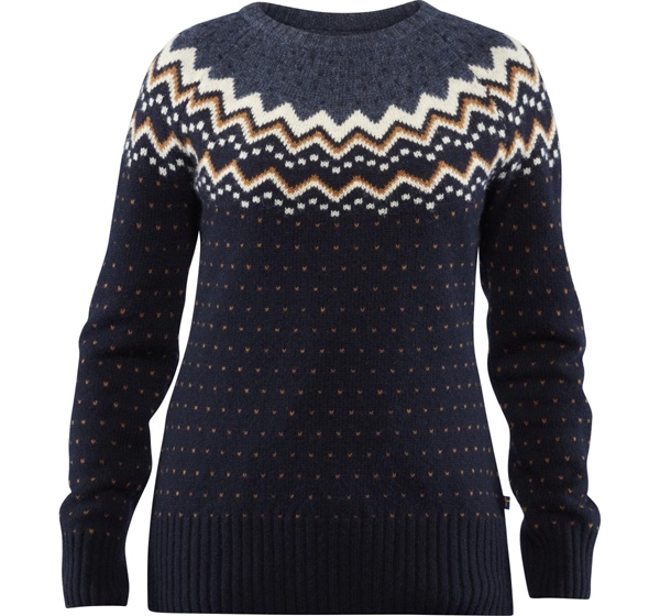 Bilde av FJÄLLRÄVEN Womens Övik Knit Sweater Dark Navy
