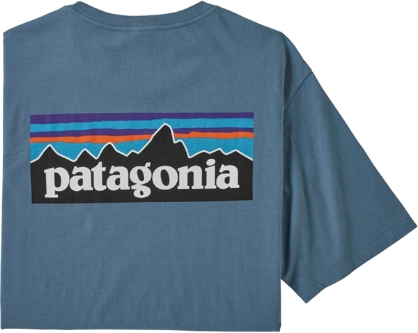 Bilde av PATAGONIA P-6 Logo Organic T-Shirt (M) Pigeon Blue