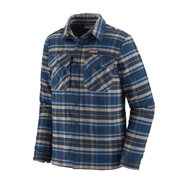 Bilde av PATAGONIA Mens Insulated Fjord Flannel Jacket Independence: New Navy