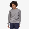 Bilde av PATAGONIA Womens Pastel P-6 Label Organic Crew Sweatshirt Salt Grey
