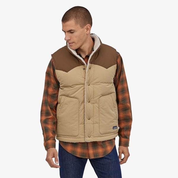 Bilde av PATAGONIA Mens Revrsible Bivy Down Vest Classic Tan