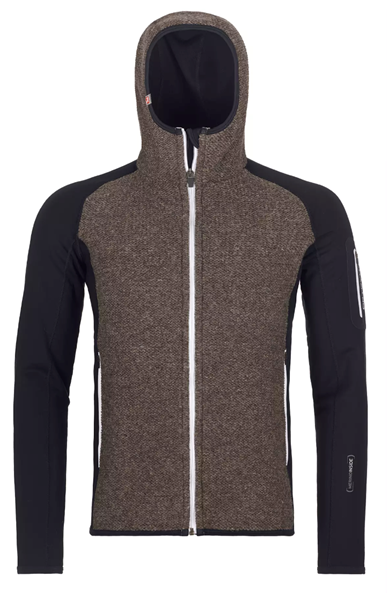 Bilde av ORTOVOX Mens Fleece Plus Classic Knit Hoody Black Raven