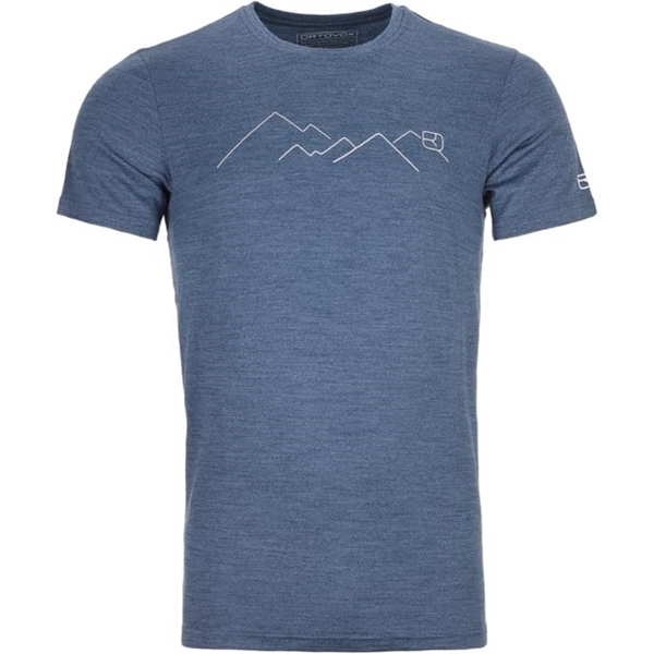 Bilde av ORTOVOX Mens Tec Mountain T-Shirt Blue Lake