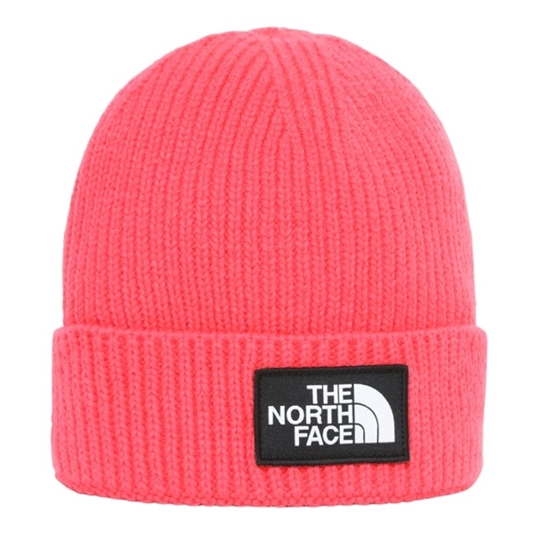 Bilde av THE NORTH FACE Youth Box Logo Cuff Beanie Paradise Pink