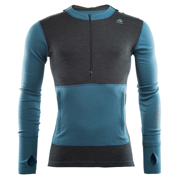 Bilde av ACLIMA Mens Warmwool Hood Sweater W/Zip Tapestry/Marengo/Olive Night