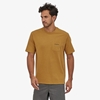 Bilde av PATAGONIA Mens Line Logo Ridge Pocket Responsibili-Tee Buckwheat Gold
