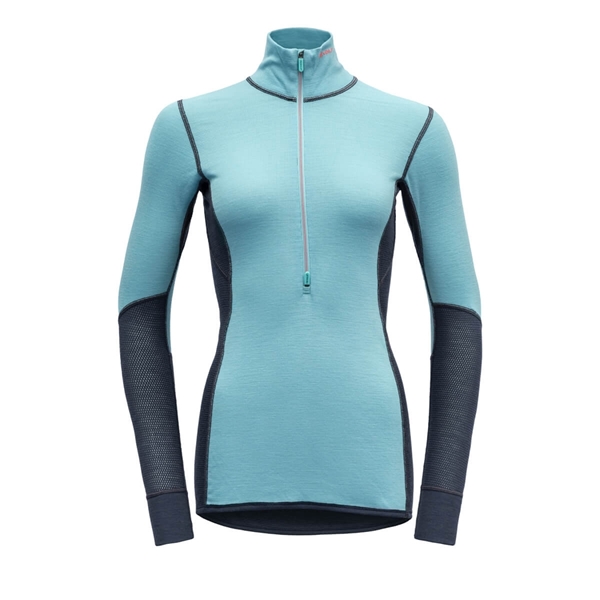 Bilde av DEVOLD Womens Wool Mesh Half Zip Neck Cameo/Night