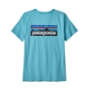 Bilde av PATAGONIA Womens P-6 Logo Organic Crew T-Shirt Iggy Blue