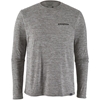 Bilde av PATAGONIA Men's Long Sleeve Cap Cool Daily Graphic Shirt P-6 Logo: Feather Grey