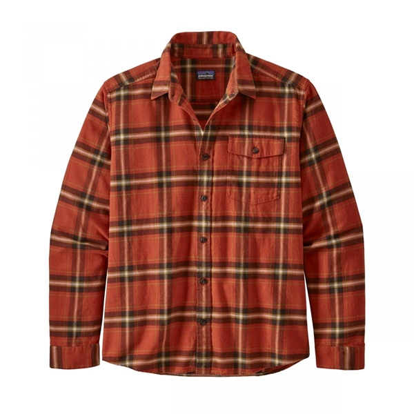 Bilde av PATAGONIA Men's LW Fjord Flannel Shirt Lawrence: Hot Ember
