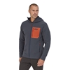 Bilde av PATAGONIA Men`s R2 Techface Hoody Smolder Blue/Metric Orange