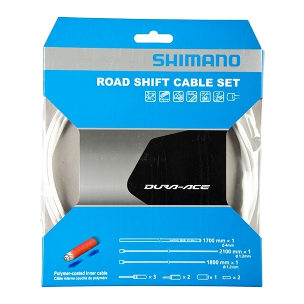 Bilde av SHIMANO Road Shift Cable Set Hvit