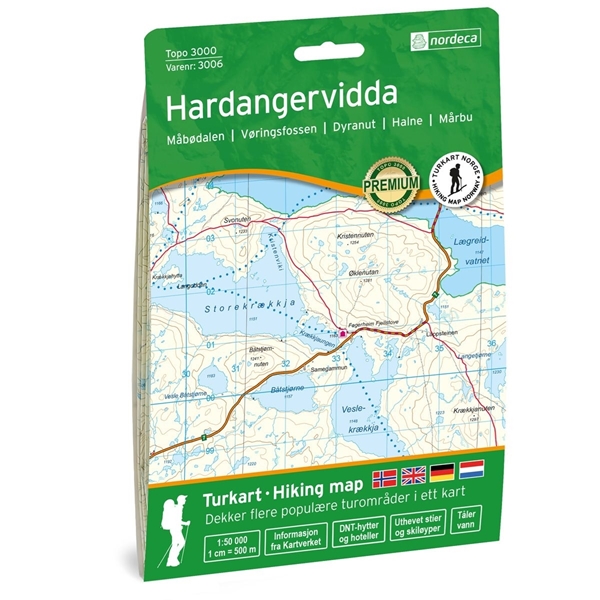 Bilde av NORDECA Hardangervidda Topo 3000 1:50 000
