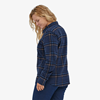Bilde av PATAGONIA Women's Long Sleeve Organic Cotton Midweight Fjord Flannel Shirt Tundra: New Navy