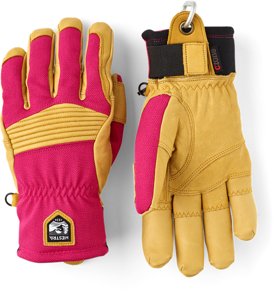 Bilde av Hestra Army Leather Couloir 5 Finger Fuchsia/Offwhite