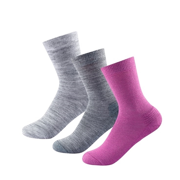 Bilde av DEVOLD Daily Merino Medium Sock 3pk Anemone Mix