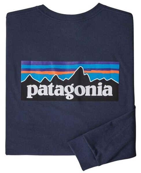 Bilde av PATAGONIA L/S Logo Responsibili-Tee(M) Classic Navy