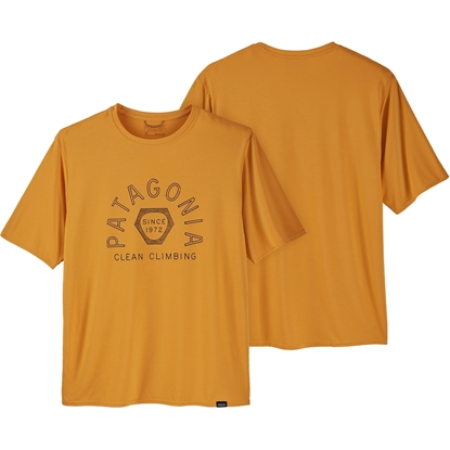 Bilde av PATAGONIA Men's Cap Cool Daily Graphic Shirt Clean Climb Saffron