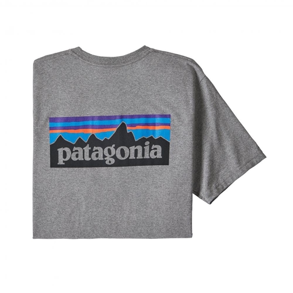 Bilde av PATAGONIA Men's P-6 Logo Responsibili-Tee Gravel Heather