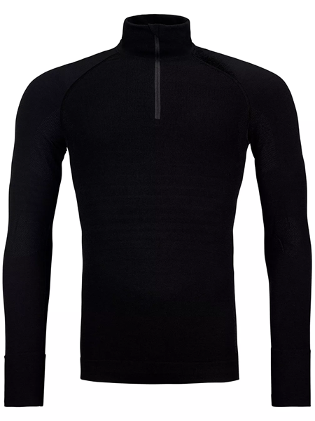 Bilde av ORTOVOX Men's Competition Zip Neck Black Raven