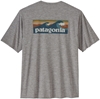 Bilde av PATAGONIA Cap Cool Daily Graphic Shirt(M) - Waters Boardshort Logo(M) Abalone Blue: Feather Grey