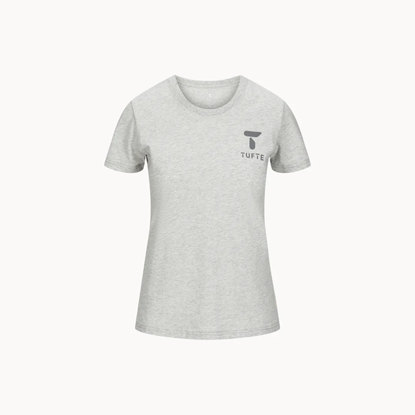 Bilde av TUFTE Eco Brand Tee(W) Light Grey Melange