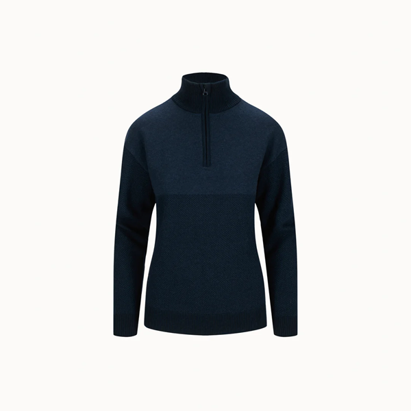 Bilde av TUFTE Robin Stitch Half-Zip Sweater(W) Sky Captain