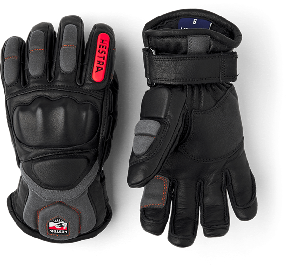 Bilde av HESTRA Impact Racing Jr. - 5 Finger Black/Flame Red